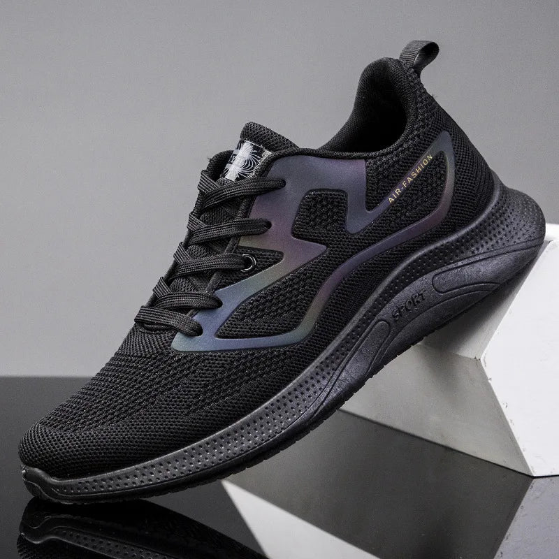 Black Color Autumn Thicker Bottom Fashion Style New Hot Sale Soft Bottom Breathable Running Sneakers Casual Men Sport Shoes