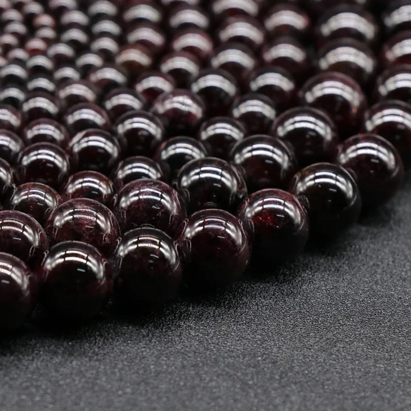 DIY DIY Natural Garnet Stone Beads 12mm for Garment Necklace Accessories in Low Price