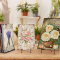 Wholesale Floral Garden Vintage Tin Wall Art Whimsical Rustic Flower Metal Sign Decorative Piece Blooms Tin Wall Decor