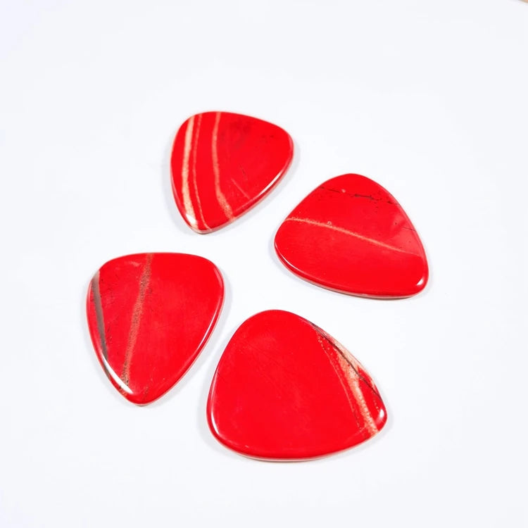 DIY Hotsell Guitar Picks Set for Guitar Red Jasper Gemstone Guitar Picks Stringed Crystal Jewelry