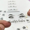 Embossed Foil Glossy Vinyl Digital Printing Round Circle False Eyelash Label Sticker