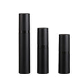 Matte Frosted Airless Pump Spray Bottle 15ml 30ml 50ml Black Cosmetic Screen Printing Shampoo Bottles Round Plastic Cap