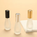 MUB Refillable Empty Frosted 12ml Bowling Shape Glass Bottle With Alumminum Spray Cap