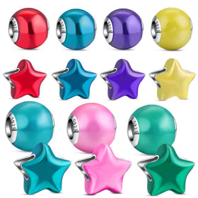 Fashions Fine Charms 925 Sterling Silver Charms Bead for Bracelets Jewelry Making Custom Star Charm Cute Women Girl Gift