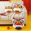 Traditional Lion Dance Cushion Pillow Cases for Sofa Cushion Cover Pillow with Pillow Core Pillowcase Home Decoration Chinese