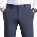 Street Style European Comfortable Lightweight Mid Waist Straight Pattern Summer Business Casual Men's Drapey Zipper Fly