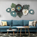 130*73cm European Creative Iron Wall Decoration Background Wall Decoration Hanging Metal Leaves Wall Hanging