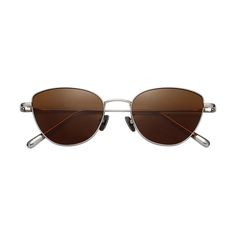Luxury Men Cat Eye Sunglasses Cute Brand Designer Metal Frame Cateye Sun Glasses UV400