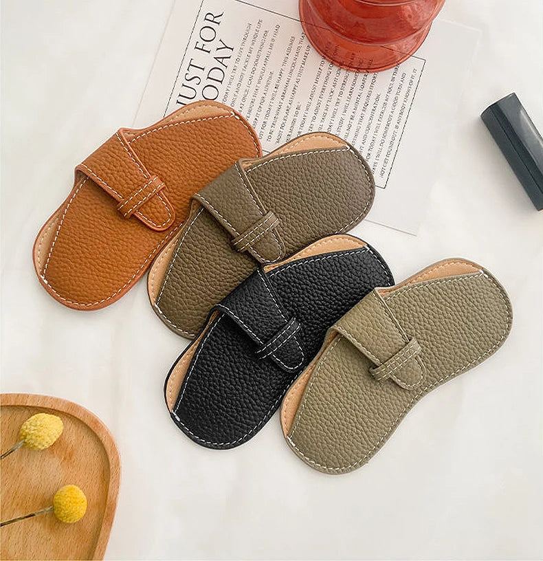 Luxury Fashion Eyeglasses Cases Bags PU Material Eyeglasses Cases Sunglasses Bag Portable INS Style Leather Sunglasses case