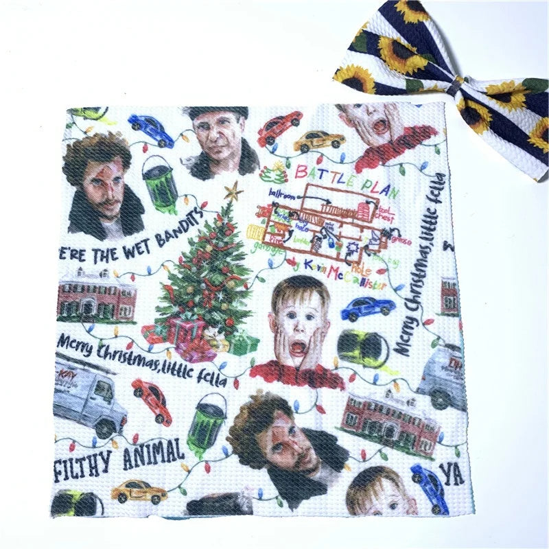 Soft Feeling Christmas Style Digital Print liverpool Bullet Knit Fabric 230-250gsm for Headbands