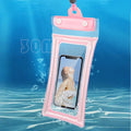 Transparent PVC Waterproof Mobile Phone Bag Pouch Anti-Fall Unisex Cell Phone Dry Bag with Touchscreen Candy Pattern