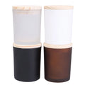 Glass Candle Jars 7oz Clear Candle Containers with Bamboo Lids Empty Jars for Making Candles