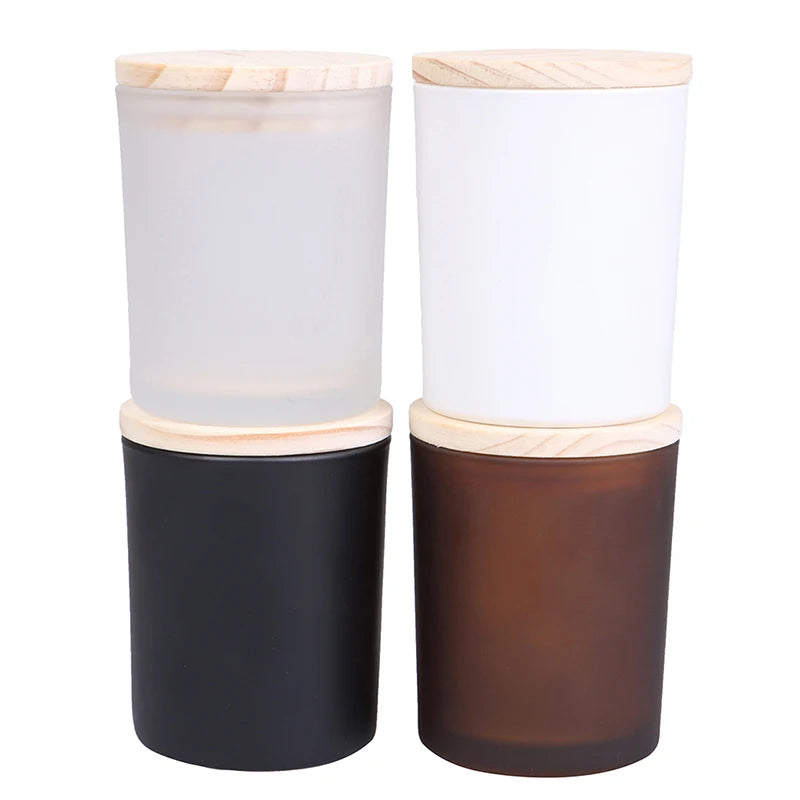 Glass Candle Jars 7oz Clear Candle Containers with Bamboo Lids Empty Jars for Making Candles