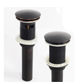 Customized Bathroom Black Sink Bidet with Flip Flop with Overflow Hole 210g Brass Pop-Up Drain Stopper