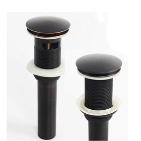 Customized Bathroom Black Sink Bidet with Flip Flop with Overflow Hole 210g Brass Pop-Up Drain Stopper