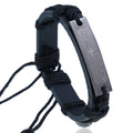 Wholesale Religion Jewelry Genuine Leather Braceletts Engrave Bible Words Bracelet for Men