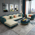 Italian Modern Genuine Leather Sectional Sofa Set Light Luxury Design for Living Room Corner