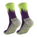 Custom Logo Design Sustainable Colorful Anti Slip Cushion Soccer Football Athletic Sports Knitted Running Grip Spring Crew Socks