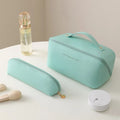 Ready Ship Hot Sale Luxury Travel Hanging Leather Zipper Letter Pattern Multi-functional for Waterproof Makeup Cosmetic Bag