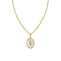 Stylish Niche Design Retro Accessories Women Stainless Steel White Sea Shell Tulip Necklace