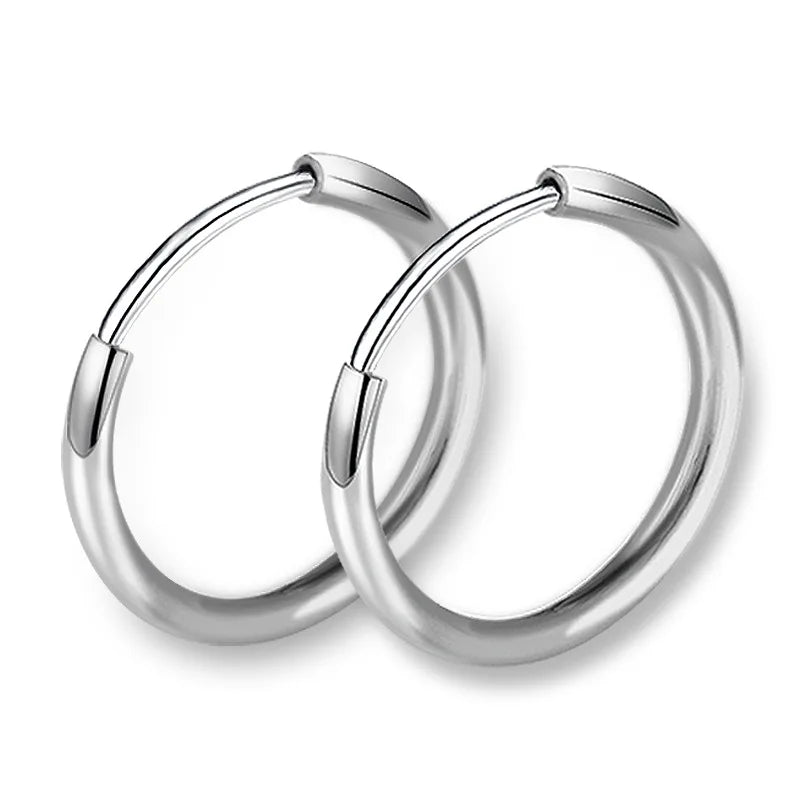 Simple DIY 925 Sterling Silver Earring Loop 100% Real Bulk Price for Weddings Parties Gifts 8-70 mm Jewelry Findings Accessories