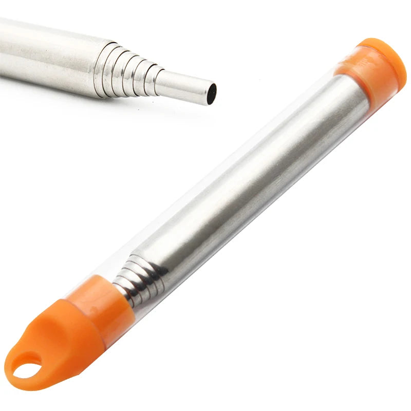 Collapsible Outdoor Gear Fire Bellows Campfire Blowpipe Tool Stainless Steel Blower for Bonfire