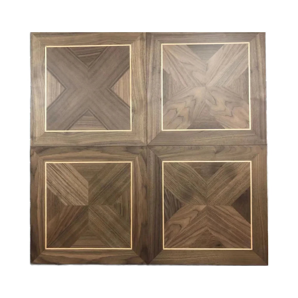 Inexpensive Oak Walnut Art Parquet Engineered Wood T&G Plank Flooring Durable UV Coated for Indoor Use Living Rooms Smooth