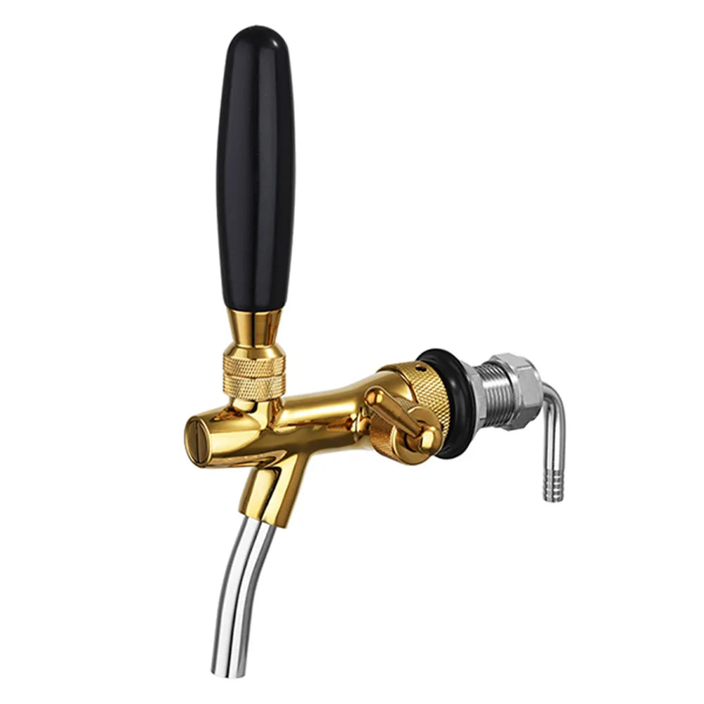 Homebrew Adjustable Beer Tap Faucet with Chrome Gold Plating Draft Tap