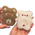Cute Fluffy Peluches Plush Small Teddy Bear Keychain Squeaky Sound Toy Stress Relieve Plush Bear Doll Plush Key Chains for Bags