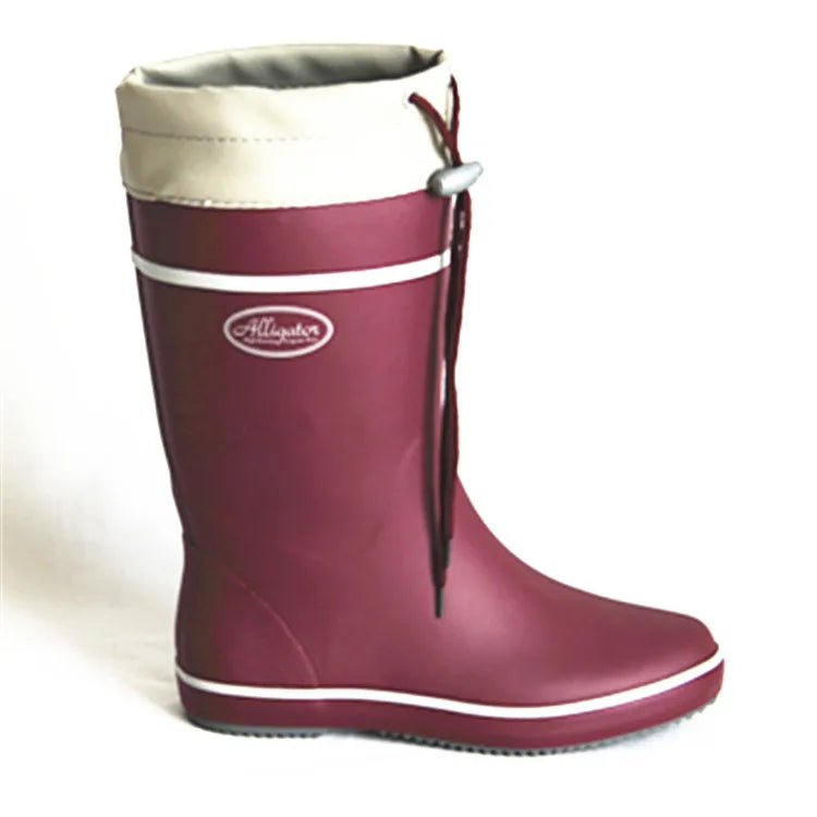 Unisex PVC Rain Boots for Women Anti-Slip Design with Breathable Rubber Lining Waterproof Casual Print for Autumn Season