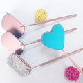 QC Lashes Custom Stainless Steel Diamond Lash Mirror Heart Shape Makeup Handle for Eyelash Extension Grafting Customizable Logo