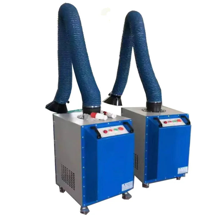 New Electric Welding Smoke Purifier Environmental Dust Collector Machine 380V 3HP 99.99% Efficiency Cartridge Filter Double