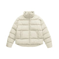 Topgear 2023 Unisex Quilted Jacket Tri-proof Windproof with Zipper Closure Solid Color Print for Autumn Winter