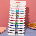 12 Pcs/Sets Sea Turtle Rope Bracelets for Women Classic 12 Colors Resin Elastic Friendship Bracelet Beach Jewelry Gifts