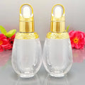 Stock Ready Ship Perfume Bottles Gold Glass Dropper Bottle 10ml Screw Cap 100pcs MOQ Essential Oil Screen Printing Custom Logo