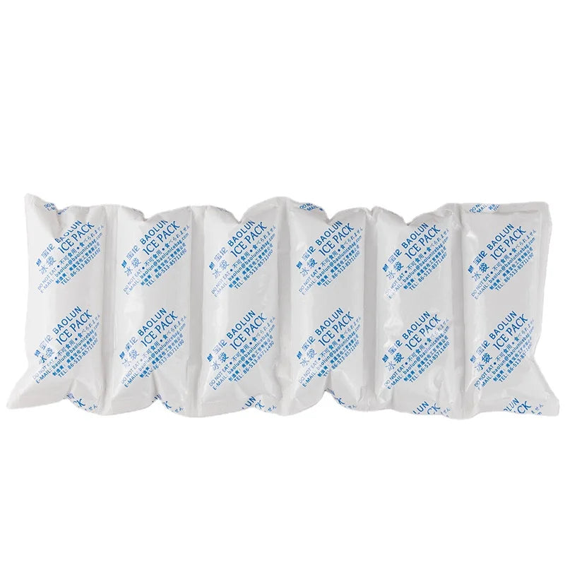 BAOLUN   390*145mm 15g Hot Sale Absorbed Water Hot and Cold Pack Ice Cube Bags Sheet Dry Ice Pack