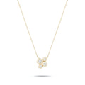 LOZRUNVE 925 Sterling Silver Bezel Pave Cubic Zirconia 4 Four CZ Pendant Necklace