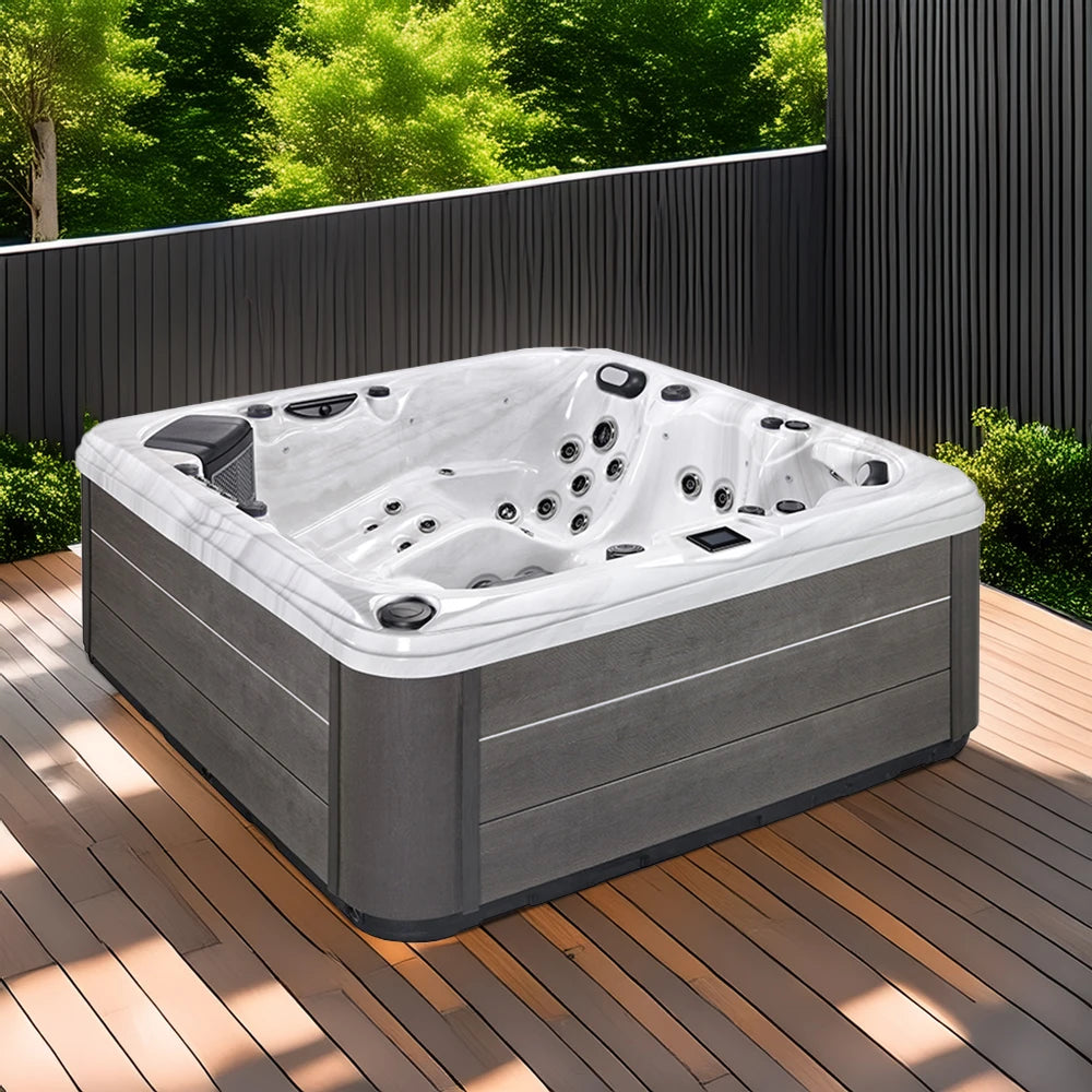 Sunrans Luxury Multifunction Hottub 4 Person whirlpool Spa Outdoor Hot Tub with 63pcs Massage Jets