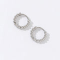 Cute Fine Trendy Fashionable Tarnish Free Minimalist Stainless Steel 18K Pvd Gold Plated Small Beads Hoop Earring for Women