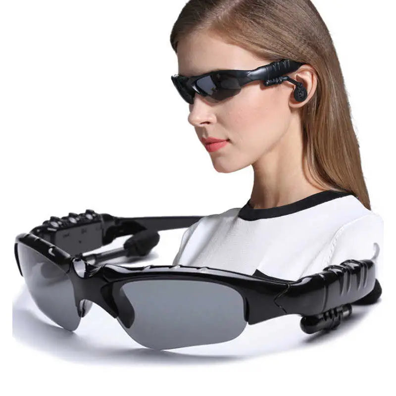 MK24012402 Smart Wireless MP3 Sunglasses Polarized UV400 Full Rim Metal Frame Light Weight Anti-Glare Square Night Vision Women