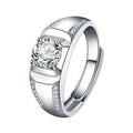 Ma Yin Fang Factory Custom Wholesale Adjustable Fashion Brass Rings Zirconia Moissanite Rose Gold Plated
