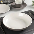 Nordic Custom Logo Dinner Round Ceramic Soup Salad Pasta Dishes & Plates for Restaurant Vajilla De Porcelana Hotel Deep Bowl Set
