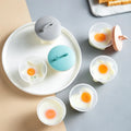 4 Pcs/Set Cute Egg Cooker Tools with Brush Plastic Egg Boiler Poacher for Kid Baking Egg Mold Maker MegaBDM