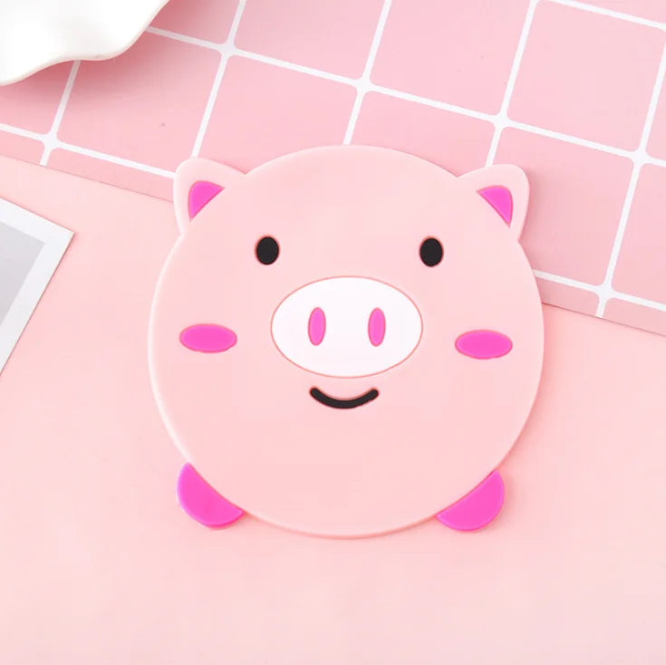 3D Custom Transparent clear Rubber Silicone coaster Set