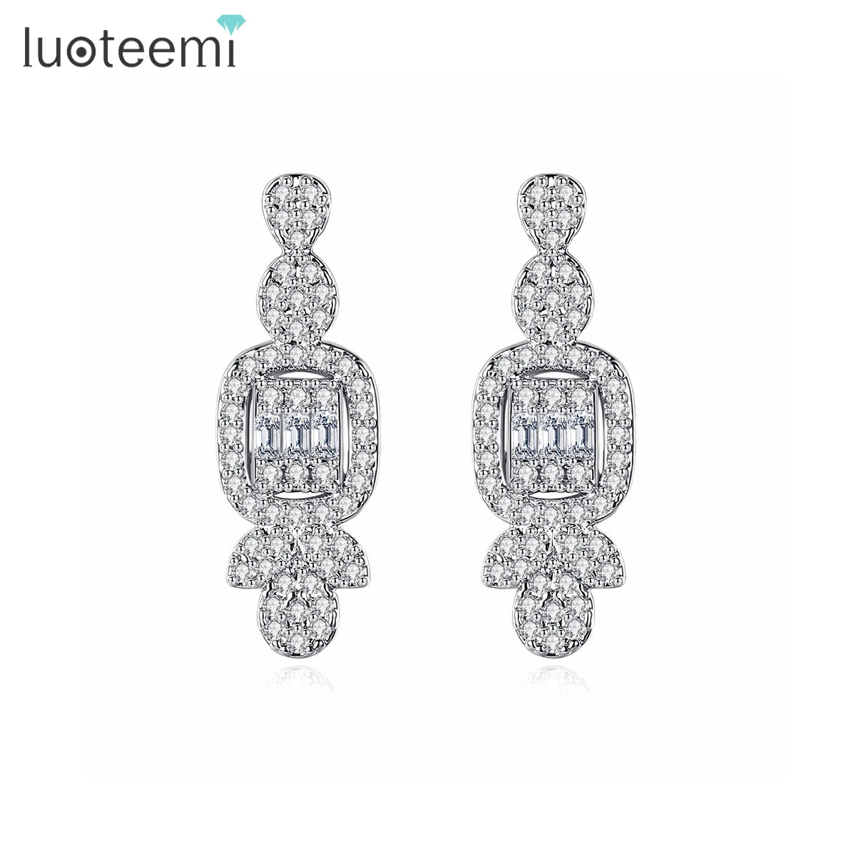 LUOTEEMI Top Fashion Bridal Jewelry Charm Trendy Erring Woman Modern Selling 2025 Braid Lady Organizer Drop Earring