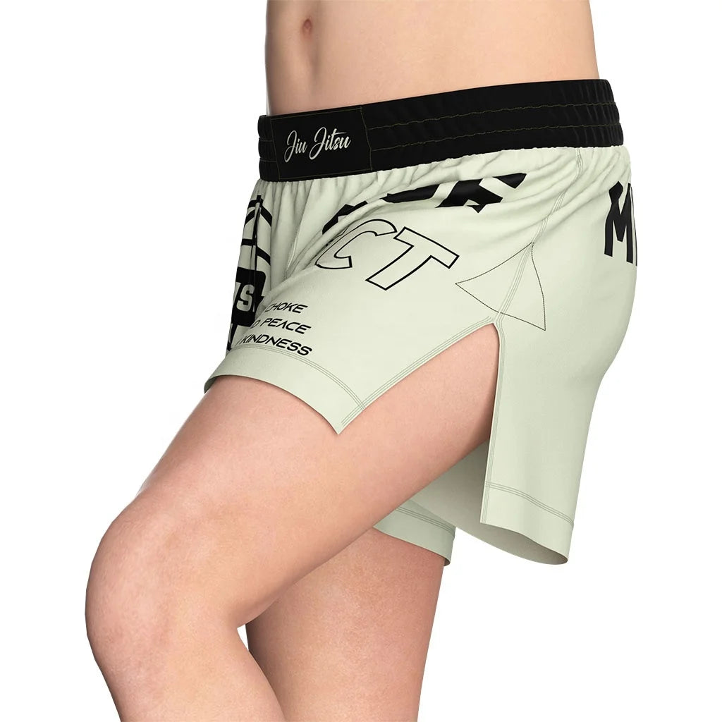 Eco-Friendly Odm Sublimated Shorts for Men Gym Nogi High Cut Black Bjj Fight Mma Shorts Sublimated