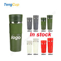 TY 380ml/500ml Customized Logo 304 Stainless Steel Vacuum Insulated Thermos Flask Straw 6-12 Hours Thermal Insulation Portable