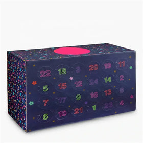 24 Day Folding Cardboard Paper Gift Christmas Advent Calendar Beer Skin Care Product Box