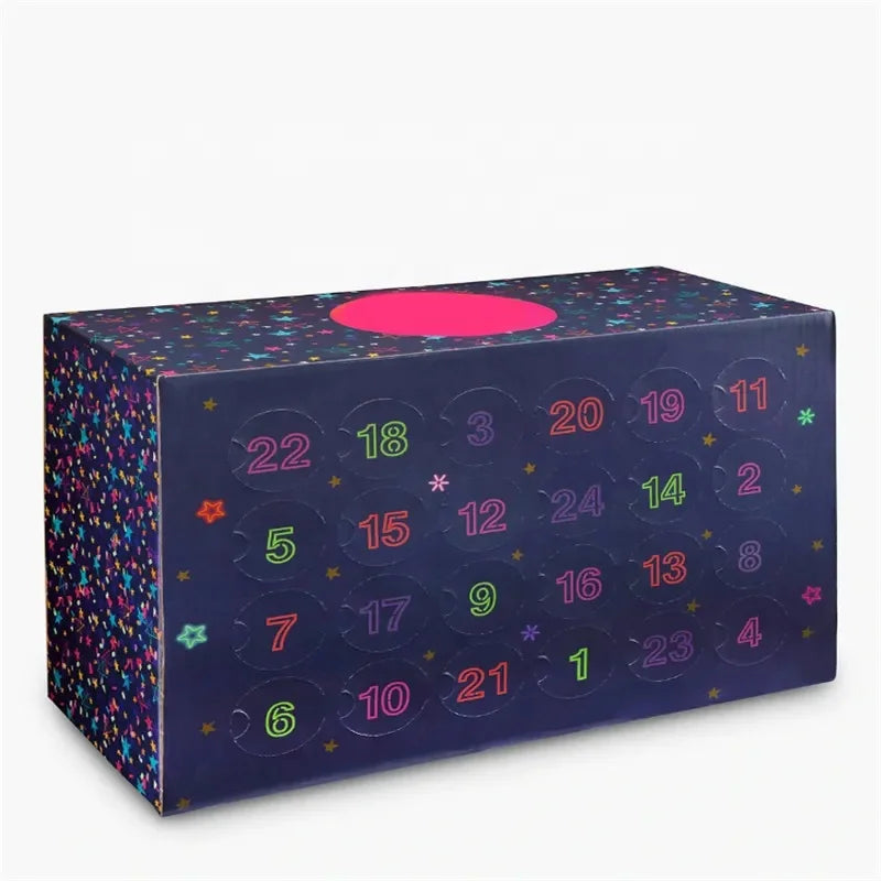 24 Day Folding Cardboard Paper Gift Christmas Advent Calendar Beer Skin Care Product Box