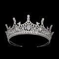 Simple Classic Bridal Hair Accessory Party Round Crystal Tiara Zircon Headpieces Luxury Large Pageant Crowns for Women BC6670